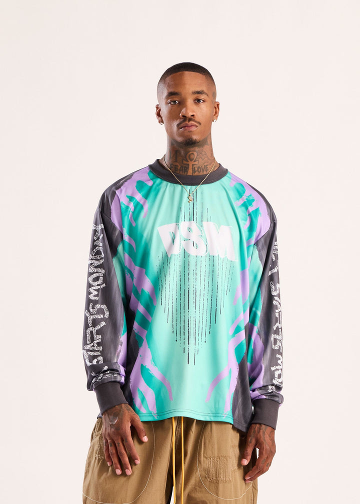 Diet Starts Monday MX Flame Jersey - Teal/Purple