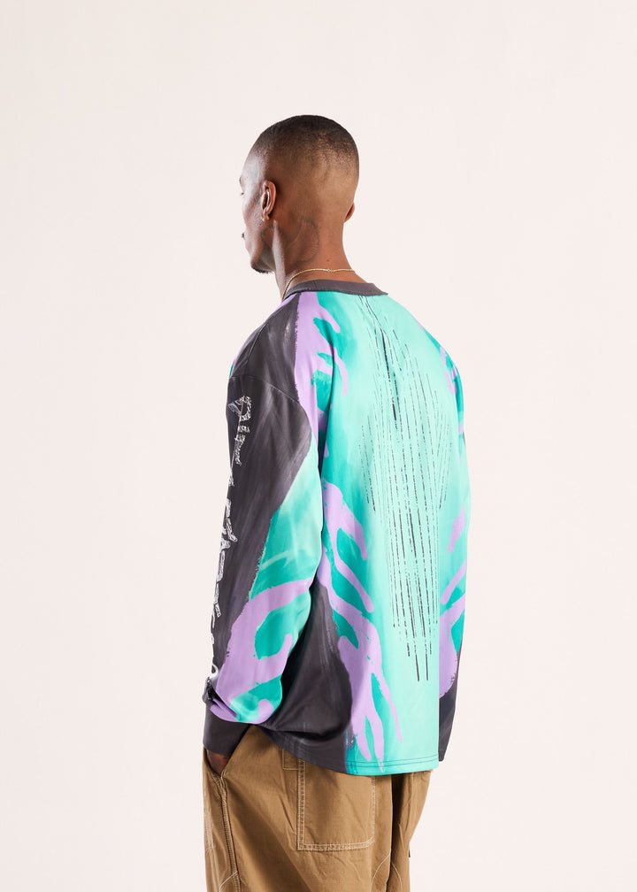 Diet Starts Monday MX Flame Jersey - Teal/Purple