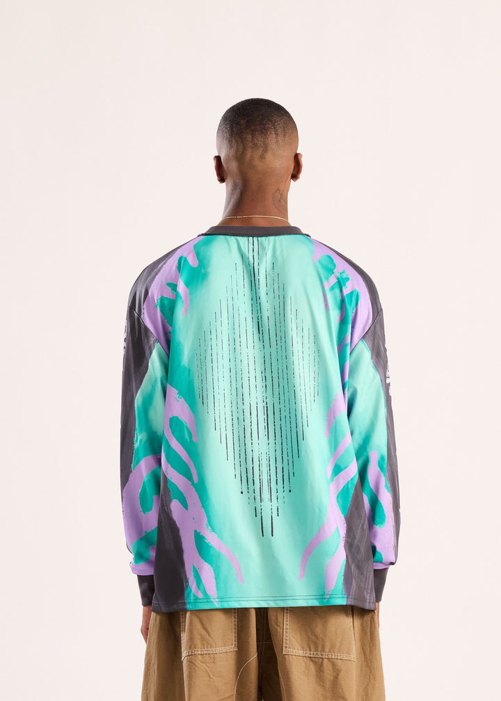 Diet Starts Monday MX Flame Jersey - Teal/Purple