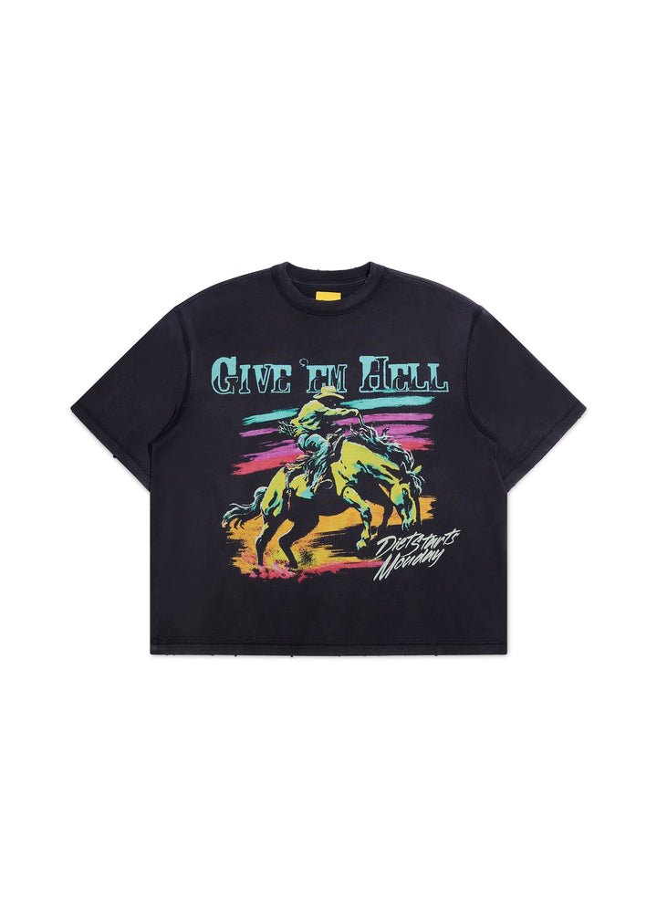 Diet Starts Monday Give Em Hell Tee - Black