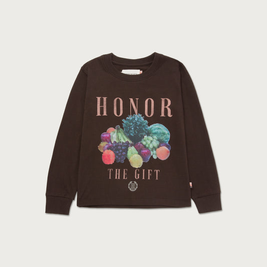 Honor The Gift For Children Kids Fruits L/S T-Shirt - Mauve