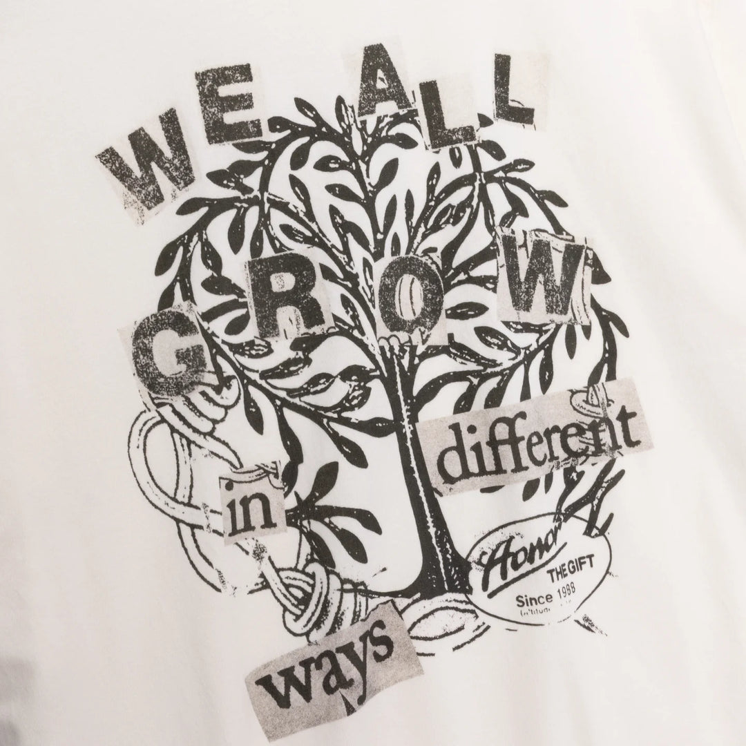 Honor The Gift WE ALL GROW TEE White