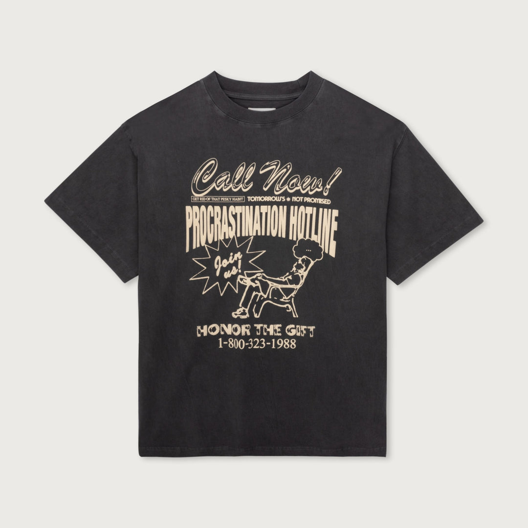 Honor The Gift - Procastination Hotline S/S Tee Black