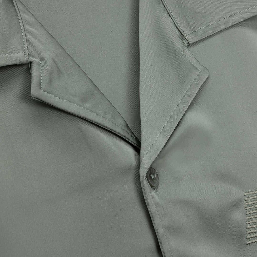 Honor The Gift - Satin Chest Logo Camp Collar Sage