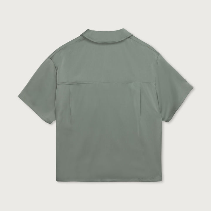 Honor The Gift - Satin Chest Logo Camp Collar Sage
