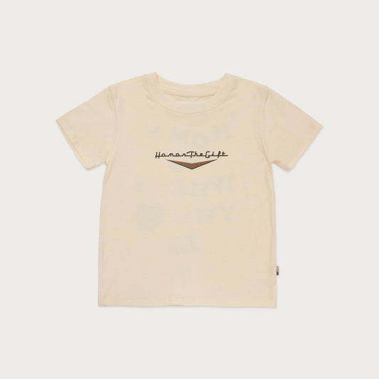 Honor The Gift For Children Kids Home Is Where T-Shirt - Bone