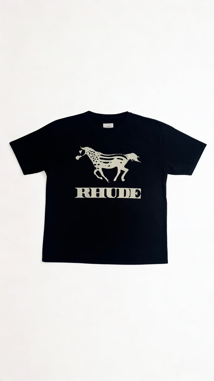 Rhude Dinero Tee - Vintage Black/White