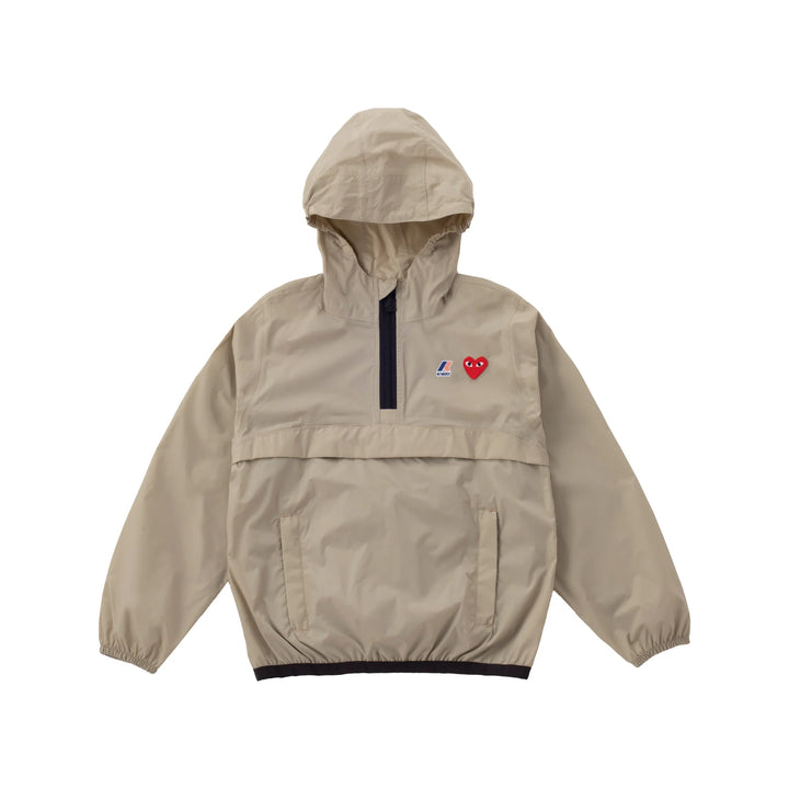 COMME DES GARCONS PLAY For Children Kids K-Way Half Zip Jacket - Beige