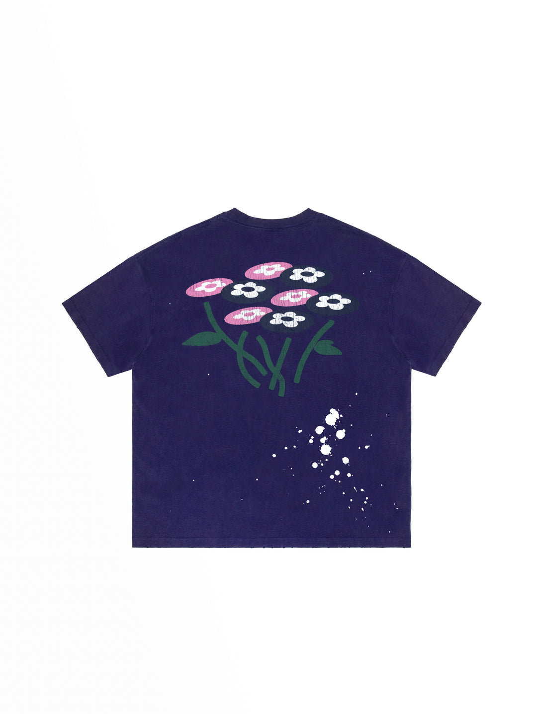 Vandy The Pink Paint Flower Bouquet Tee PURPLE