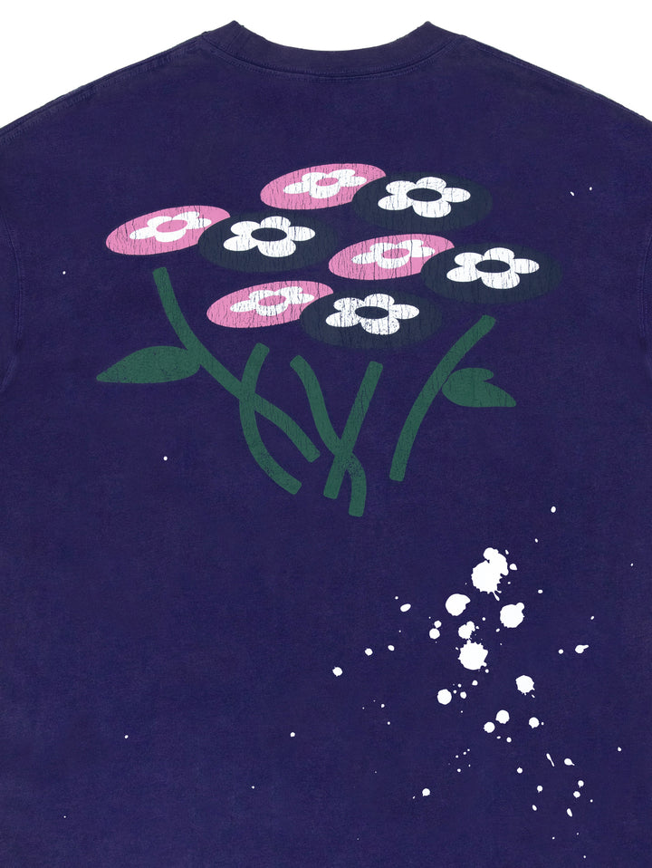 Vandy The Pink Paint Flower Bouquet Tee PURPLE