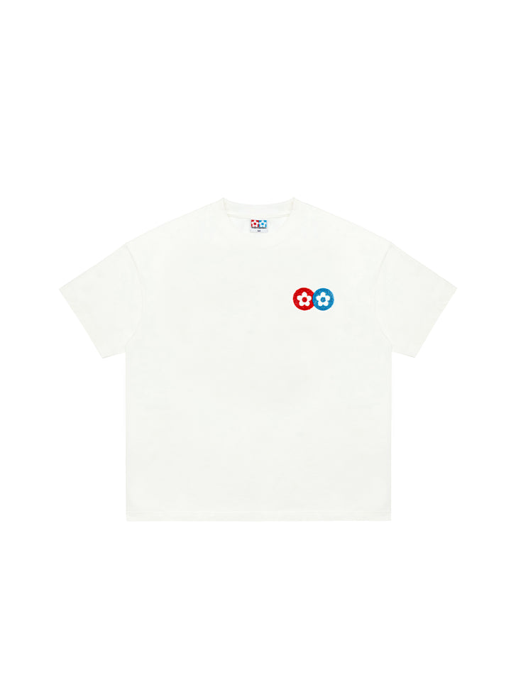 Vandy The Pink Beads Classic Flower Tee CREAM