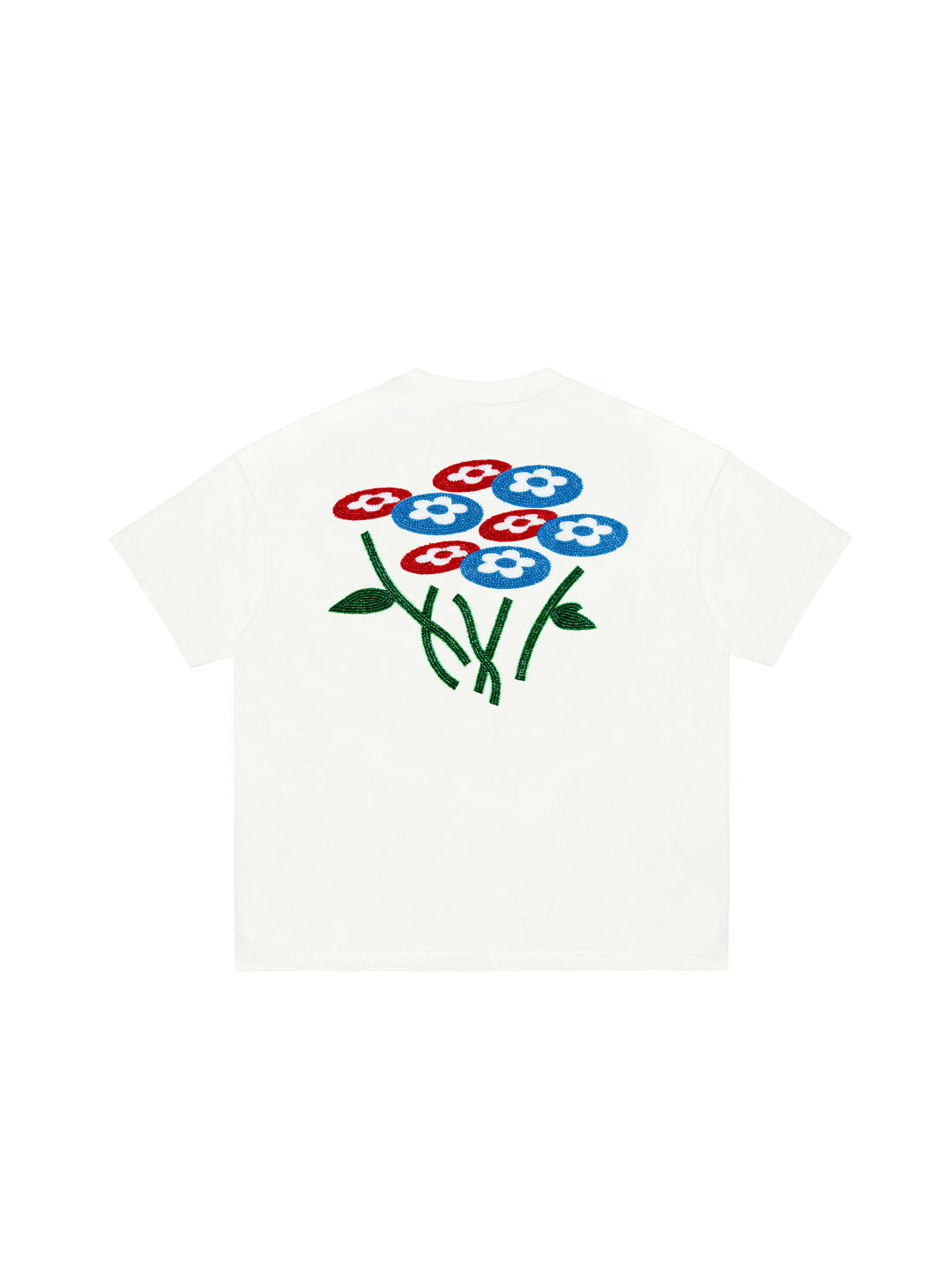 Vandy The Pink Beads Classic Flower Tee CREAM