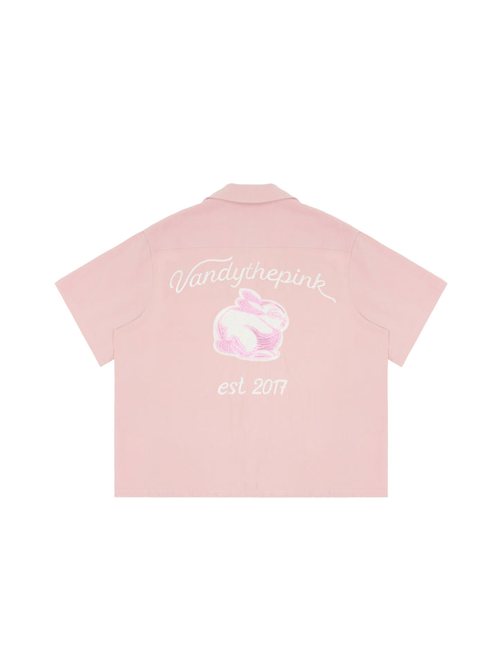 Vandy The Pink Rabbit Work Button Shirt Pink