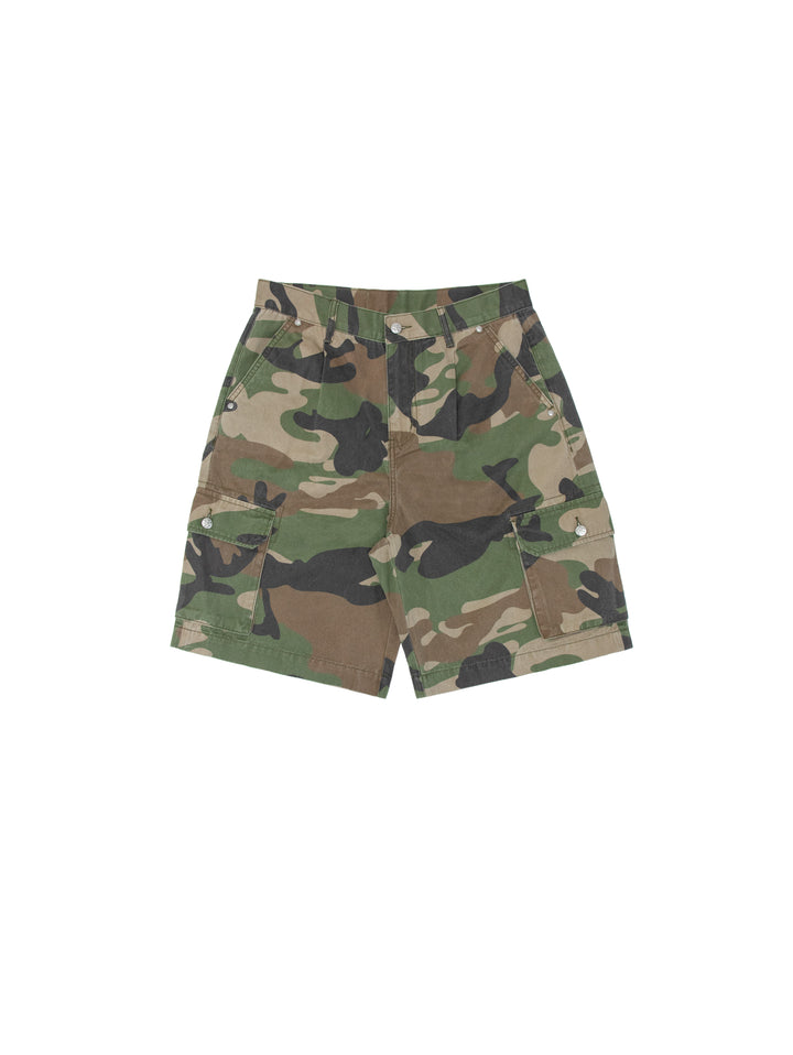 Vandy The Pink Woodland Camo Shorts Green