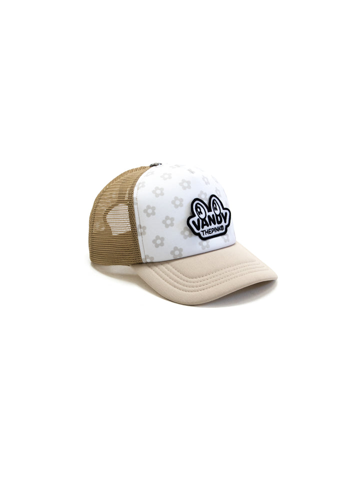 Vandy The Pink Eye Logo Patch Trucker Hat Cream