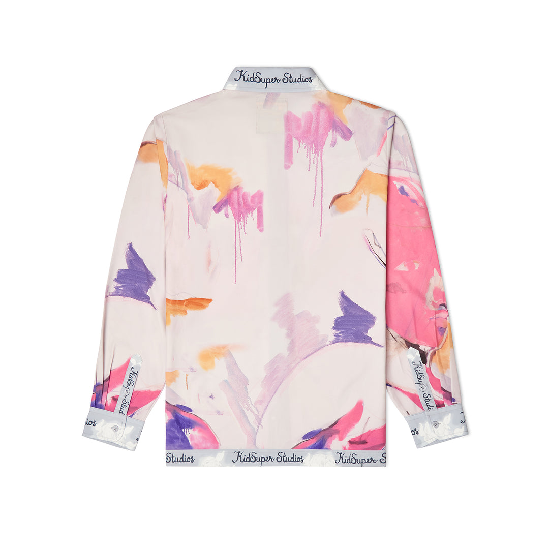 KidSuper Studios Printed Satin Shirt - White/Multi