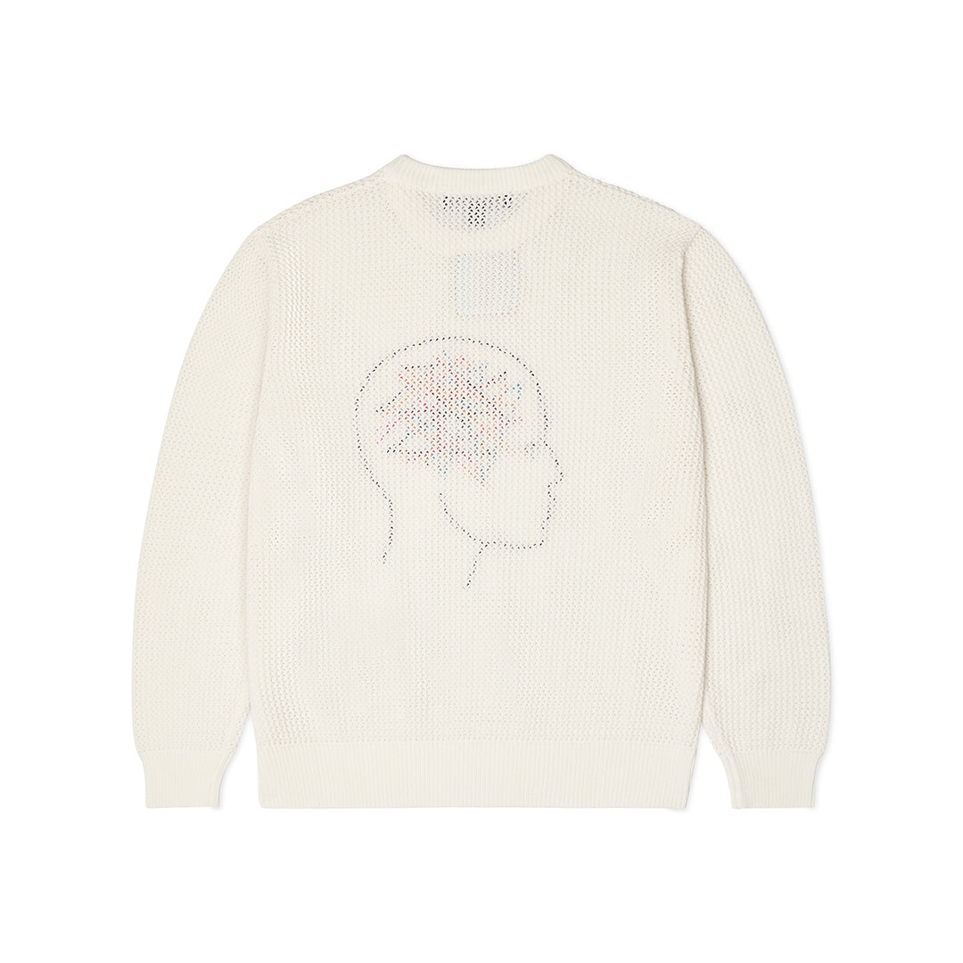 KidSuper Studios Thoughts in my head Loose Gauge Sweater - Bone