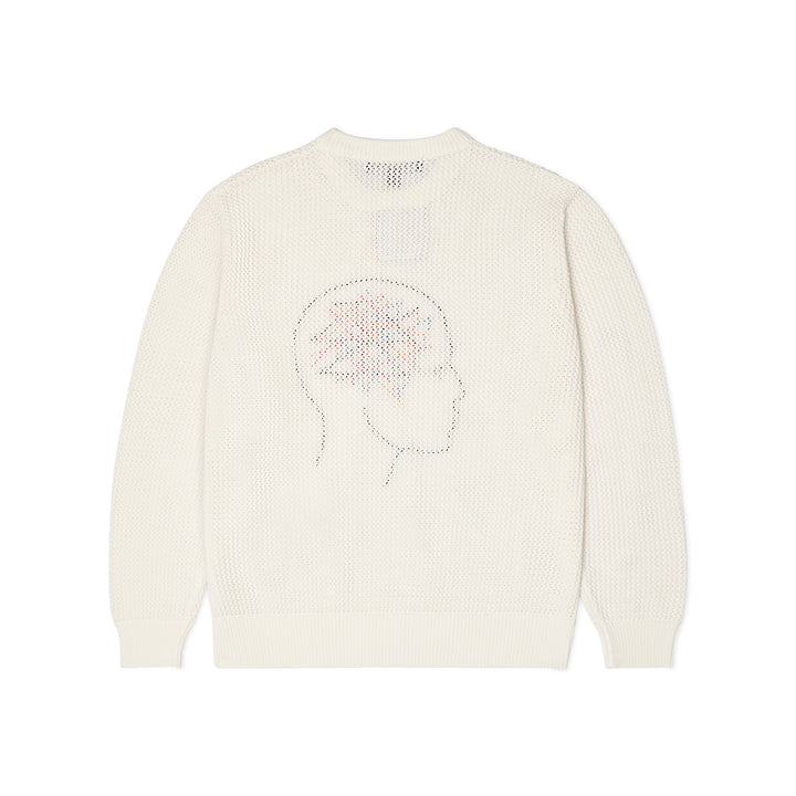 KidSuper Studios Thoughts in my head Loose Gauge Sweater - Bone