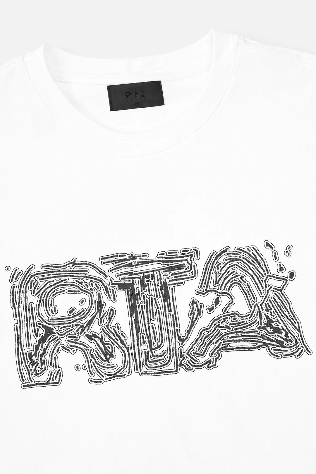 RTA Liam Short Sleeve Tee - White Topographic Logo