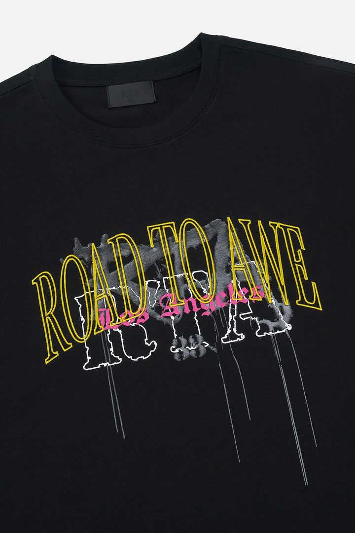 RTA Colin Oversized Short Sleeve Tee - Black Mixed Logo