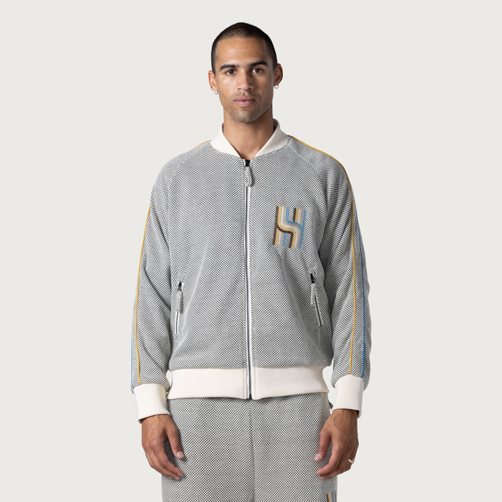 Honor The Gift Novelty Knit Track Jacket - Cream