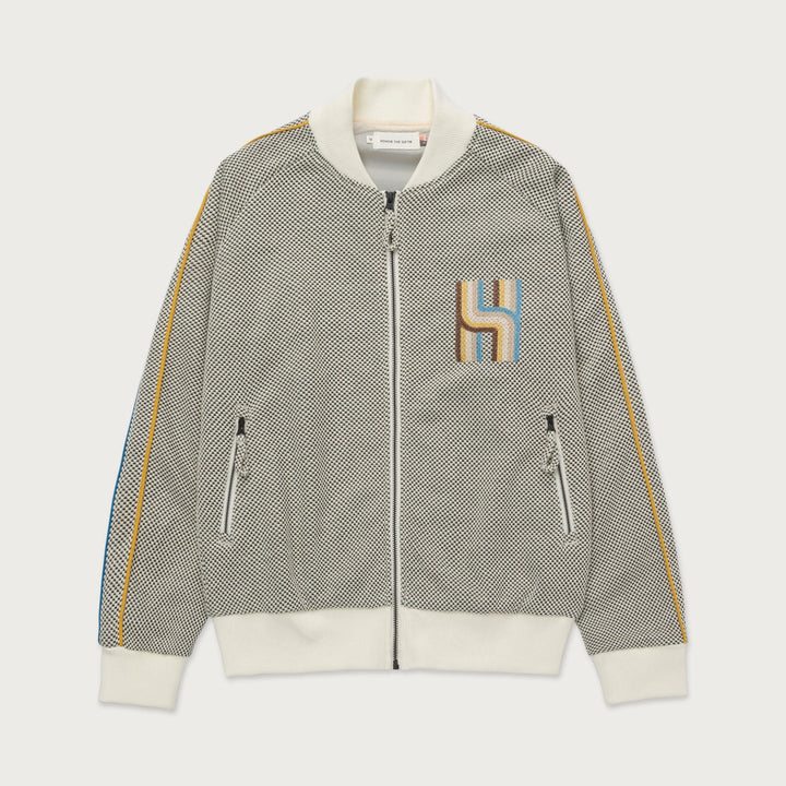 Honor The Gift Novelty Knit Track Jacket - Cream