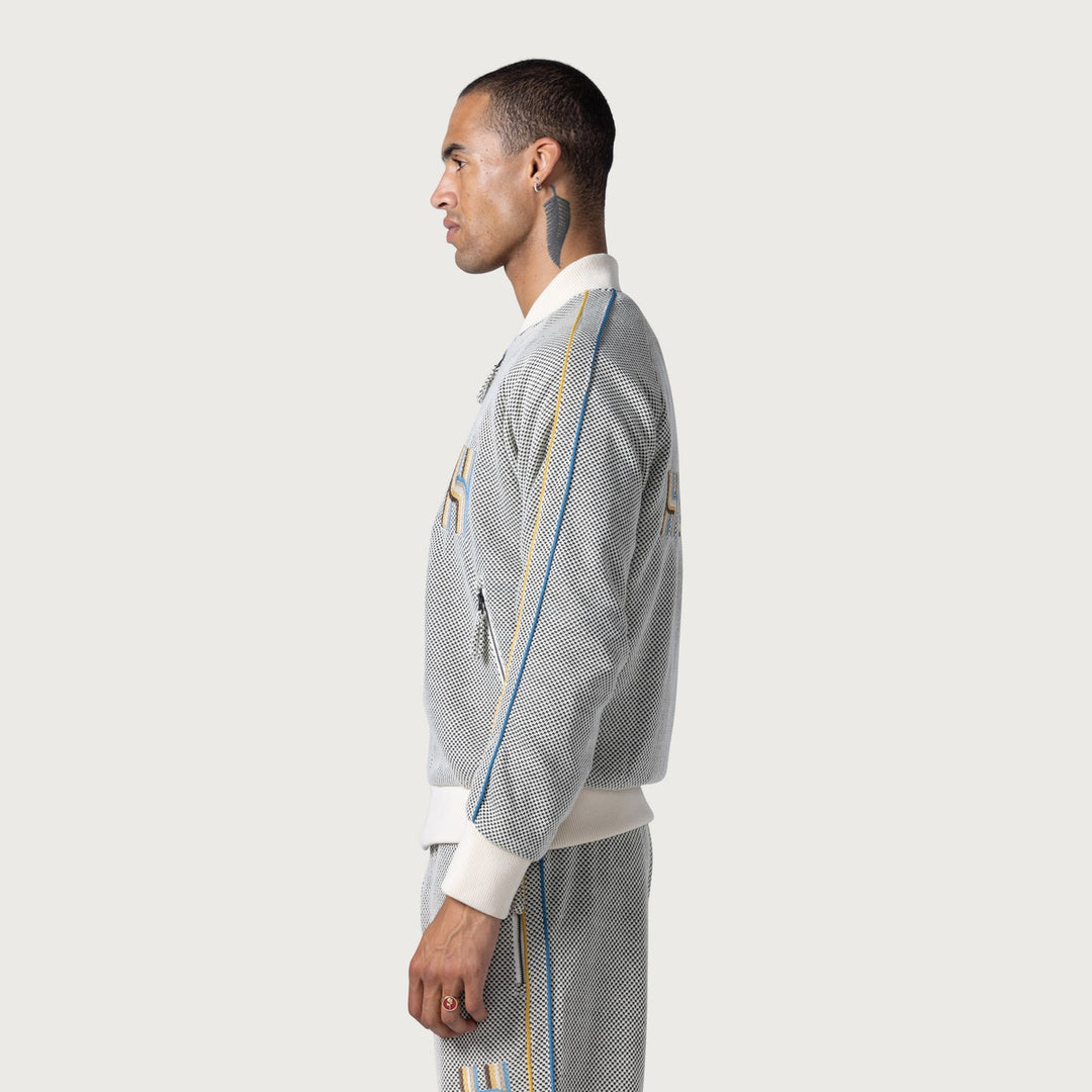 Honor The Gift Novelty Knit Track Jacket - Cream
