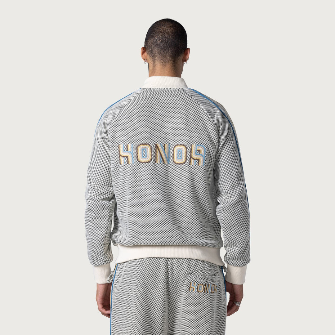 Honor The Gift Novelty Knit Track Jacket - Cream