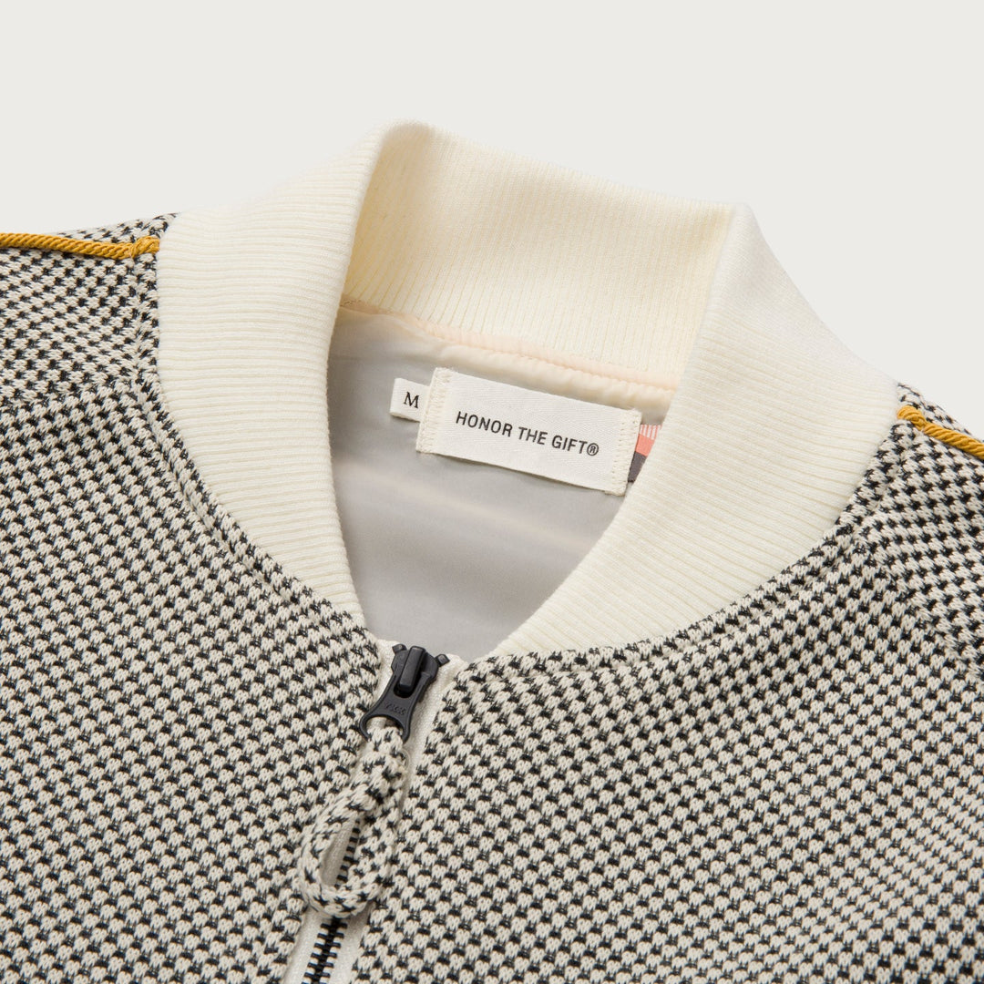 Honor The Gift Novelty Knit Track Jacket - Cream