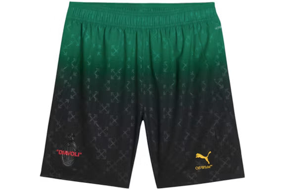 PUMA x CHRISTIAN PULISIC AC MILAN x OFF-WHITE Authentic Shorts - PUMA Black-Power Green