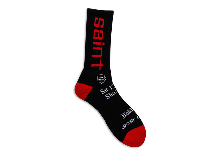Saint Micheal Sit Down Socks - Black