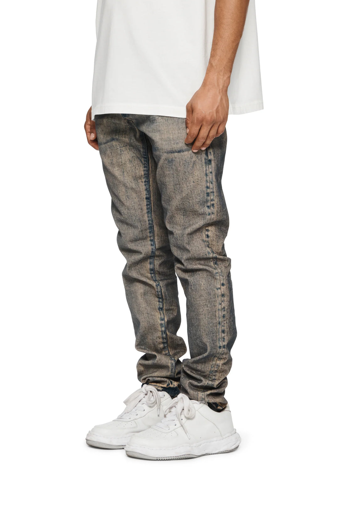 Purple Brand P001 Mid Indigo ASWM224 Antiqued Snow Wash - Mid Indigo