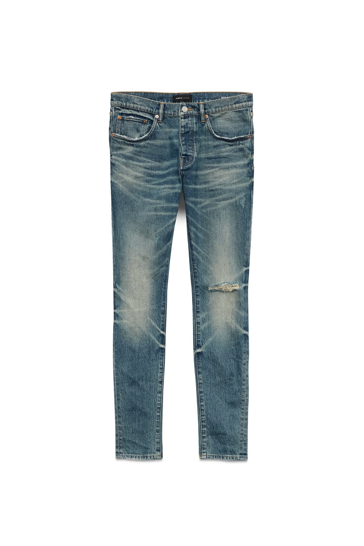 Purple Brand P001 Mid Indigo VKMD324 Vintage Knee Blowout - Mid Indigo