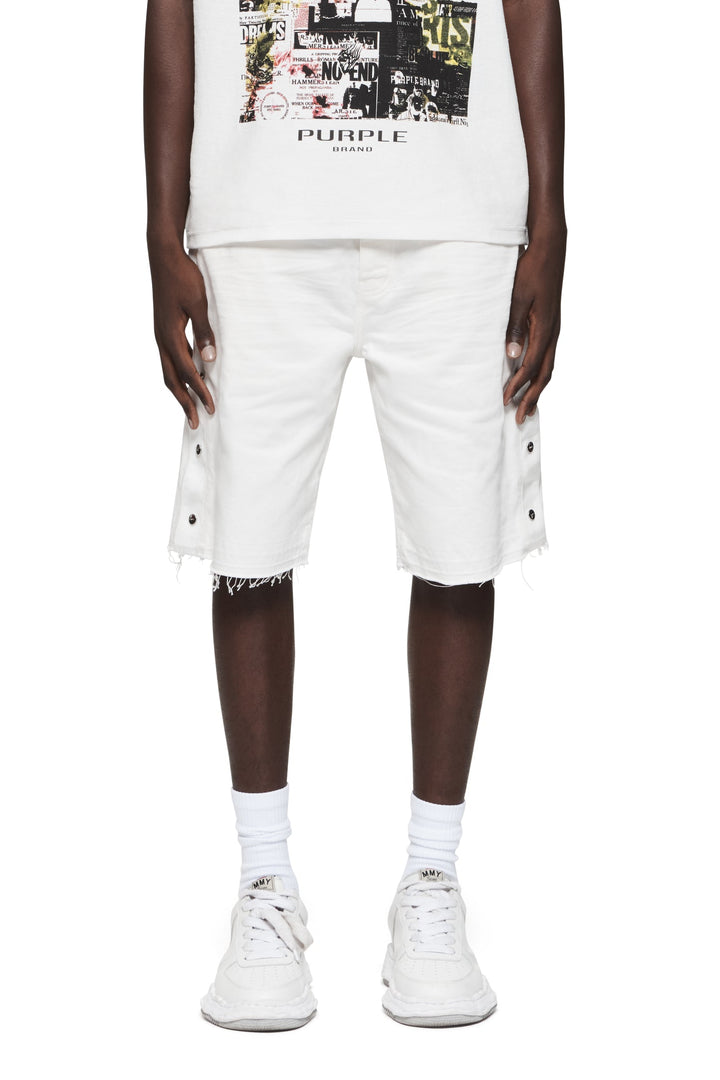 Purple Brand P045 White TSWH324 Tearaway Shorts - White