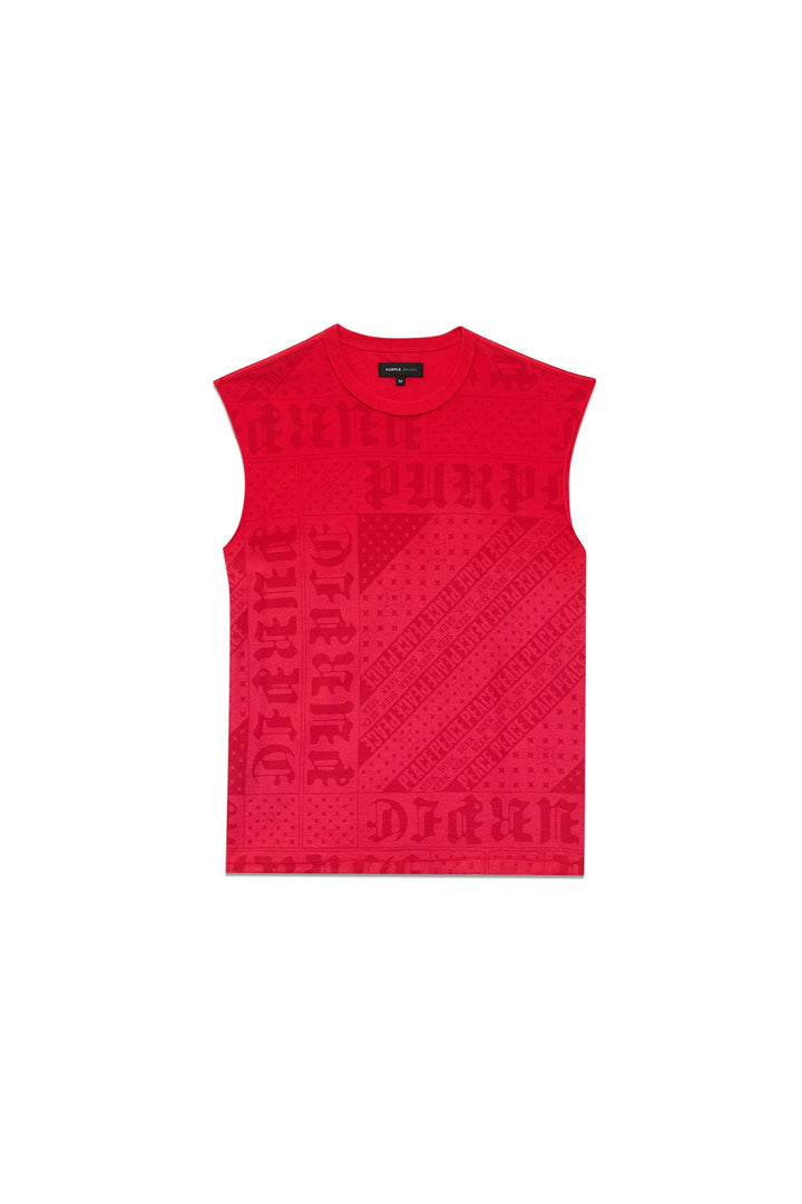Purple Brand P103 Red JFCR324 Flag Bandana Tank Top - Red