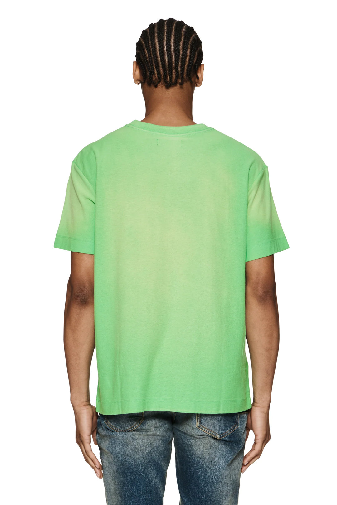 Purple Brand P104 Green JGFG224 Glitch T-Shirt - Green