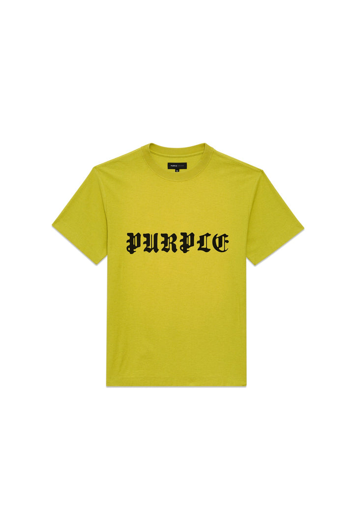 Purple Brand P104 Green JGSP324 Gothic Wordmark Tee - Green