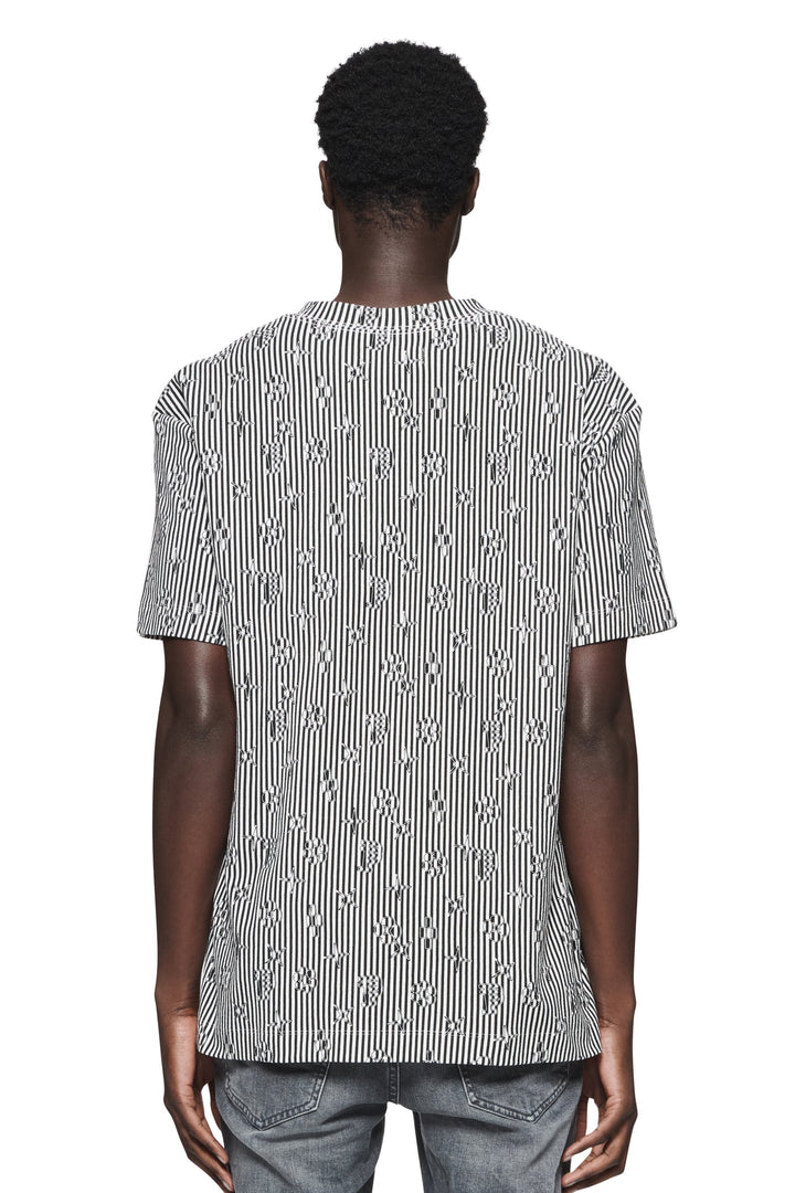 Purple Brand P104 AOP JMAP124 Pinstripe Monogram T-Shirt - All Over Print