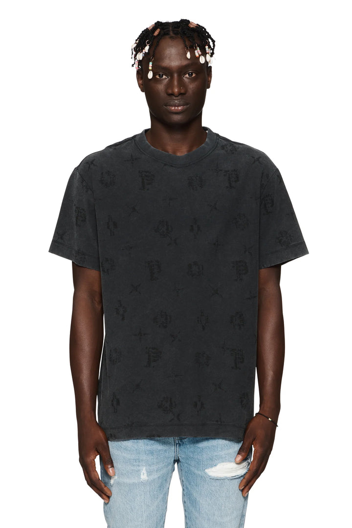 Purple Brand P104 Black JMBW224 Type Monogram T-Shirt - Black