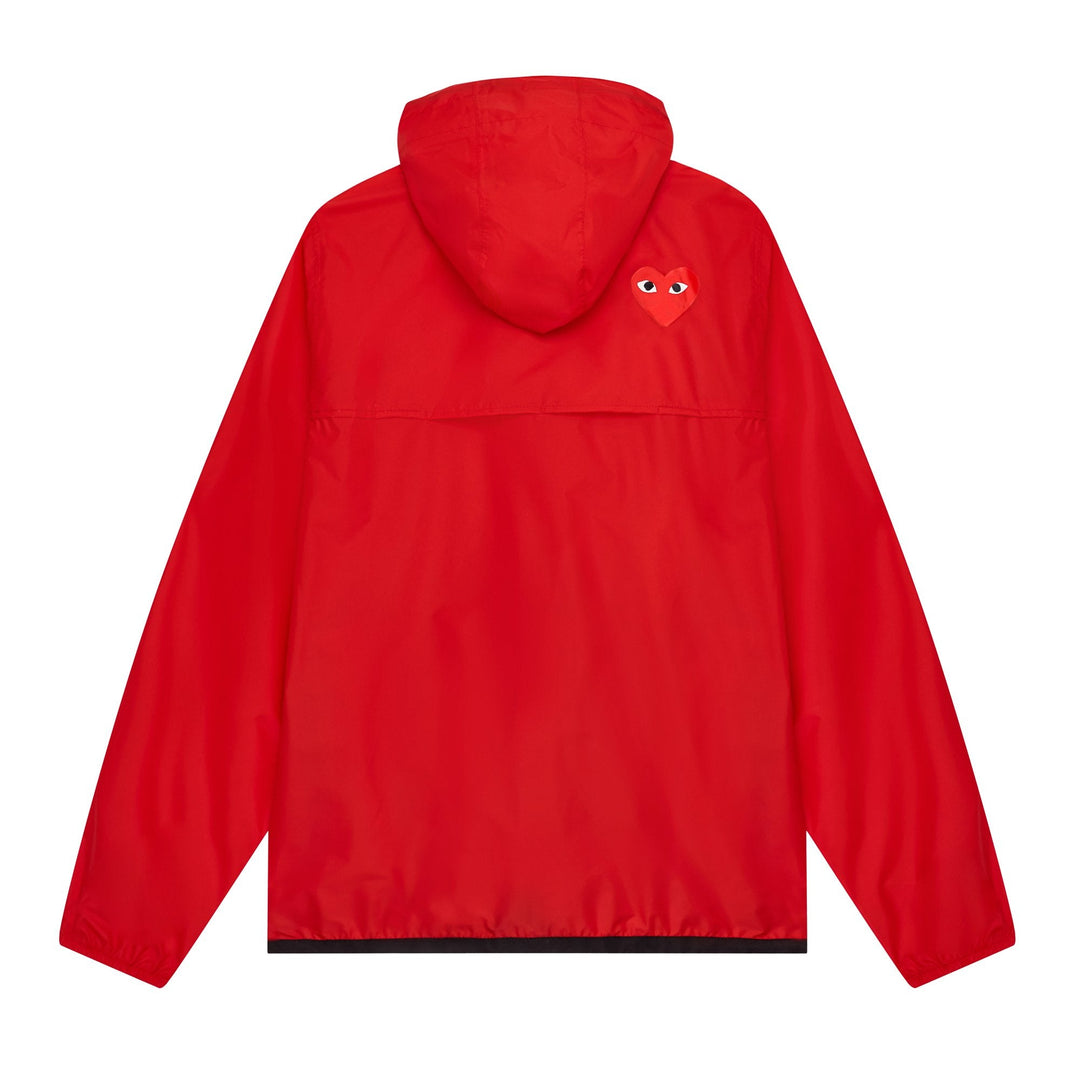 COMME DES GARCONS PLAY X K-WAY Le Vrai Zip Jacket - Red - AZ-J501-051-2