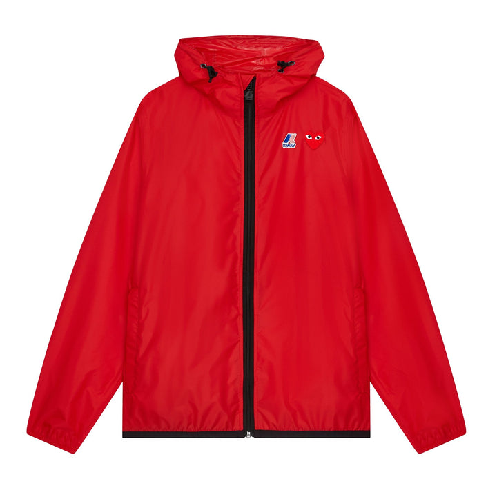 COMME DES GARCONS PLAY X K-WAY Le Vrai Zip Jacket - Red - AZ-J501-051-2