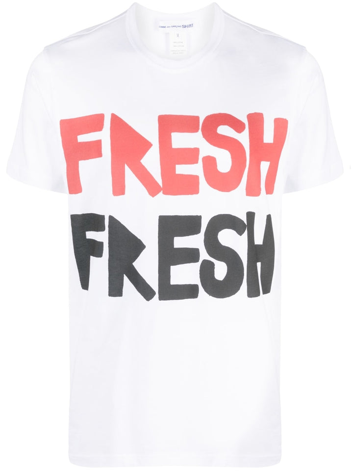 Comme Des Garçons SHIRT Brett Westfall Pigment Print T-Shirt - White - FK-T006-051-2