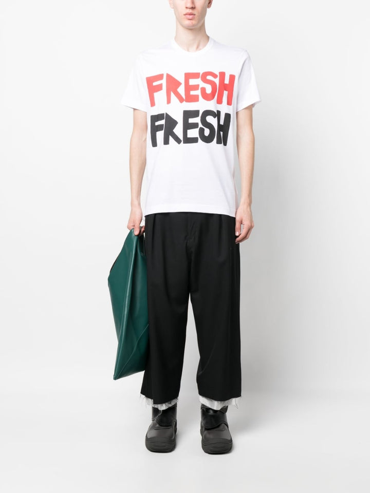 Comme Des Garçons SHIRT Brett Westfall Pigment Print T-Shirt - White - FK-T006-051-2