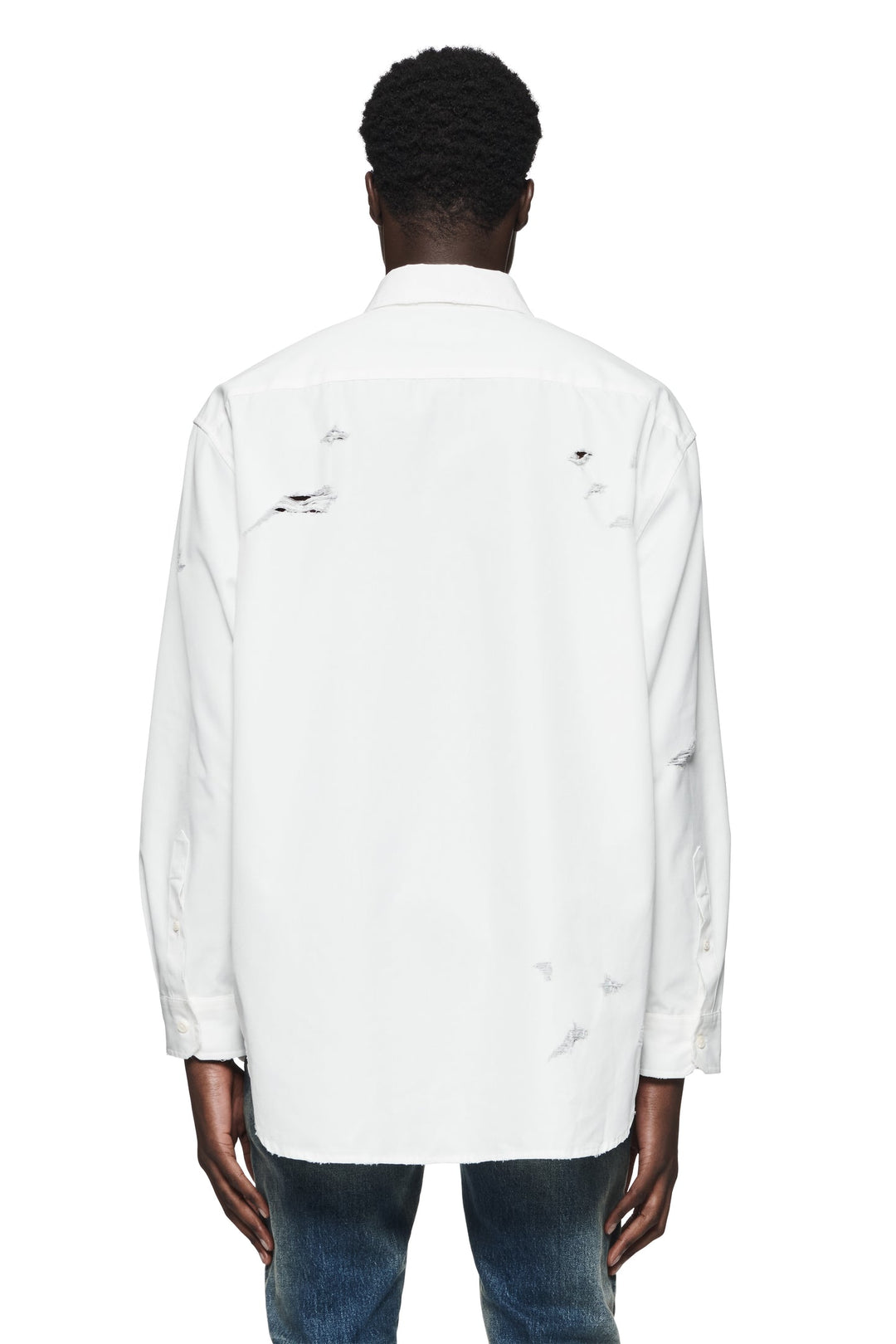 Purple Brand P350 White PDBW324 Dreams Poplin Shirt - White