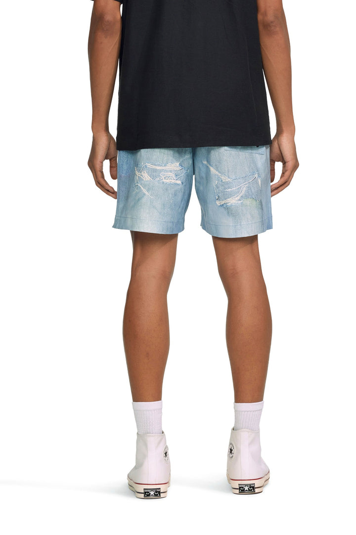 Purple Brand P504 Blue PIDD323 Distressed Denim All-Around Short
