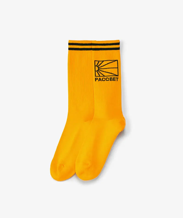 Rassvet Men Knit Logo Socks - Yellow
