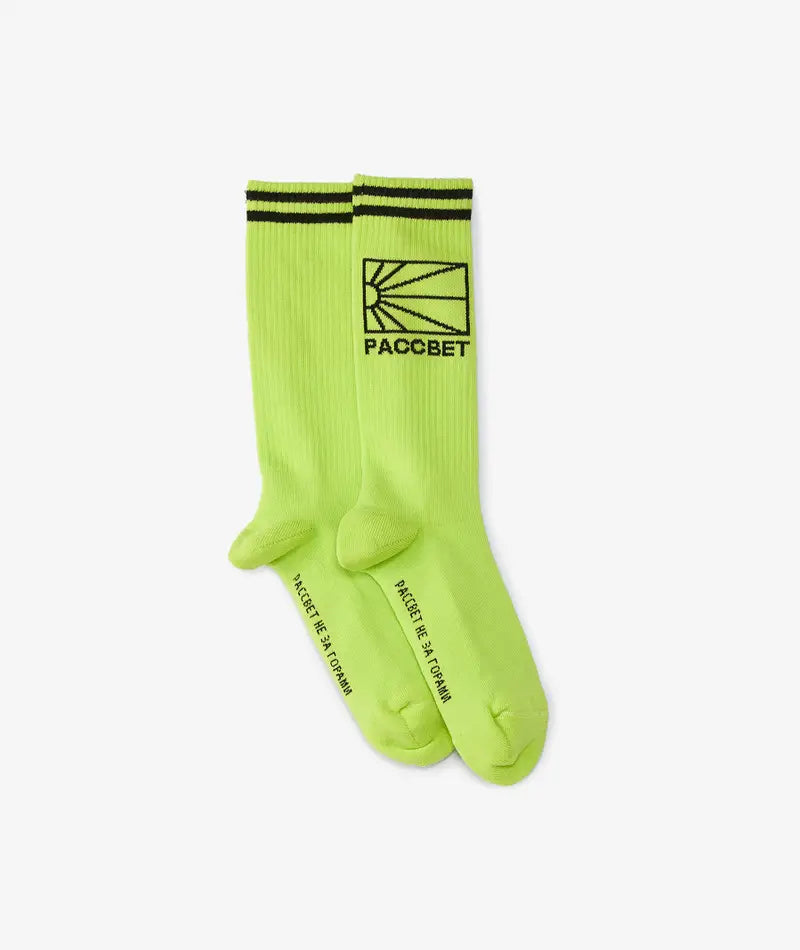 Rassvet Men Knit Logo Socks - Green