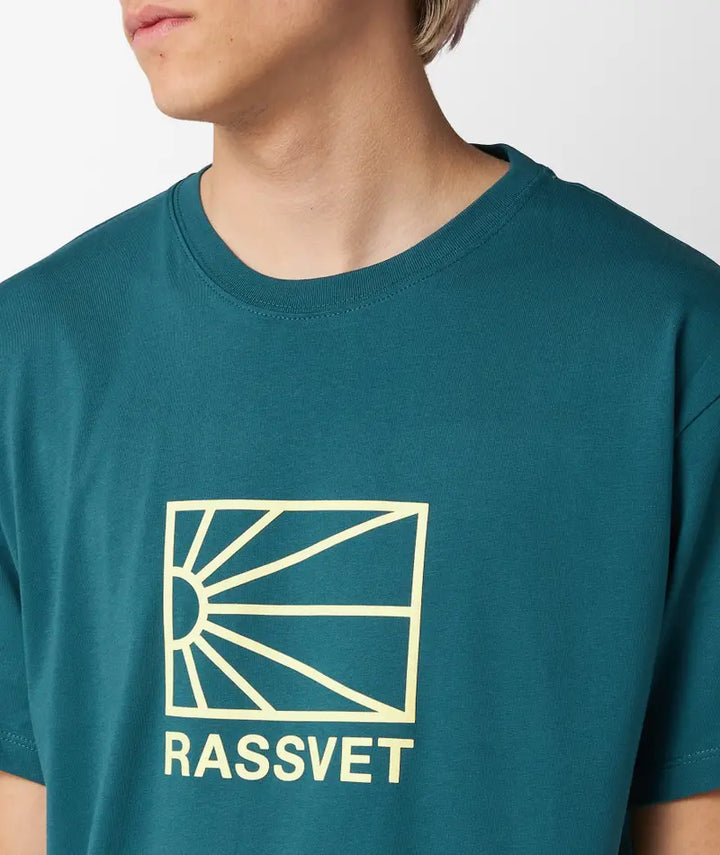 Rassvet Men Knit Big Logo T-Shirt - Dark Green