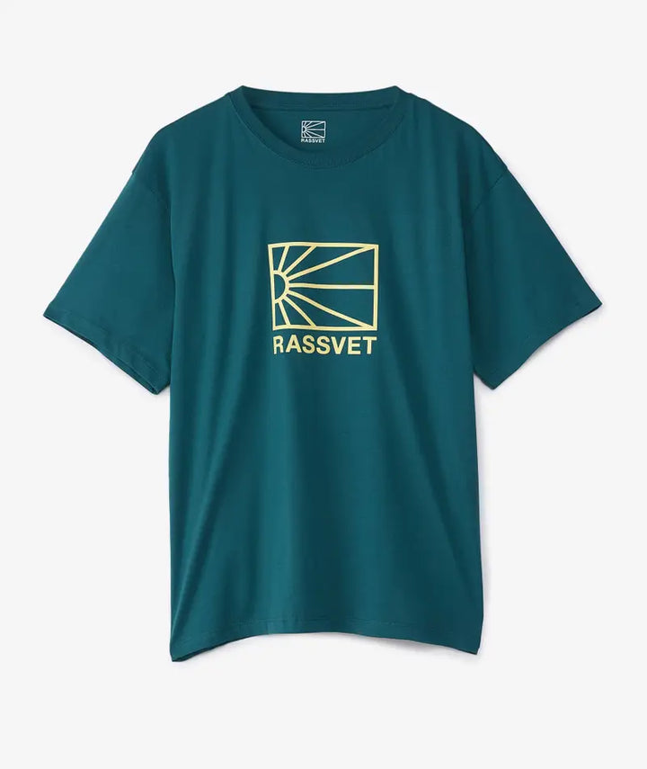 Rassvet Men Knit Big Logo T-Shirt - Dark Green