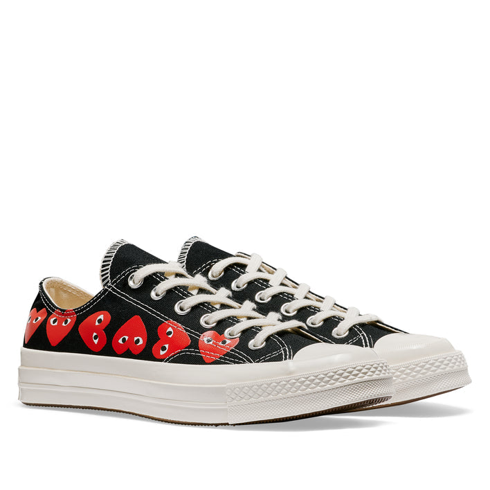 Comme des Garçons PLAY Multi Red Heart Chuck Taylor All Star '70 Low Sneakers - Black - AZ-K126-001-1